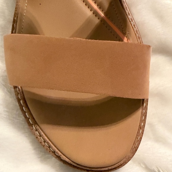 Hushpuppies Tan Slide Sandals with Buckle - Picture 6 of 8